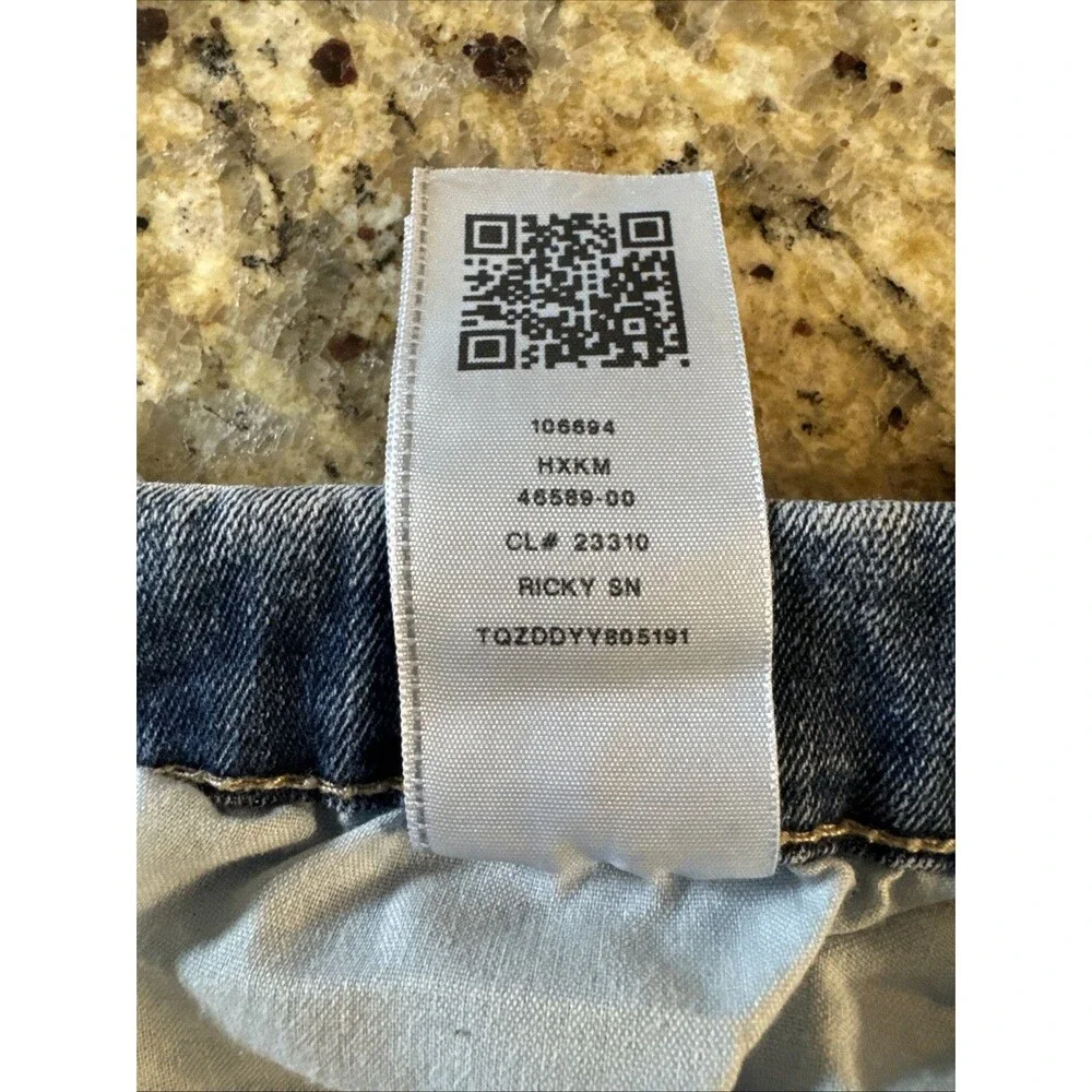 True Religion Ricky Jeans Relaxed Straight Jeans Mens 42/26 Blue Denim Super Str